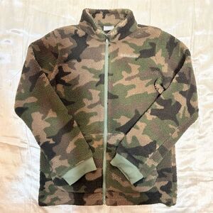 Columbia Boys XL‎ Camouflage Sherpa Fleece Winter Jacket Full-Zip
